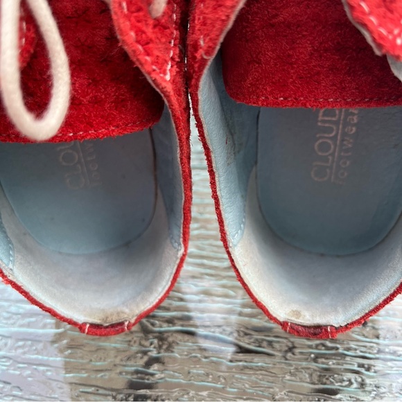 Cloud Adeline Aika Red Suede Lace/Zip Up Sneakers - Picture 9 of 16